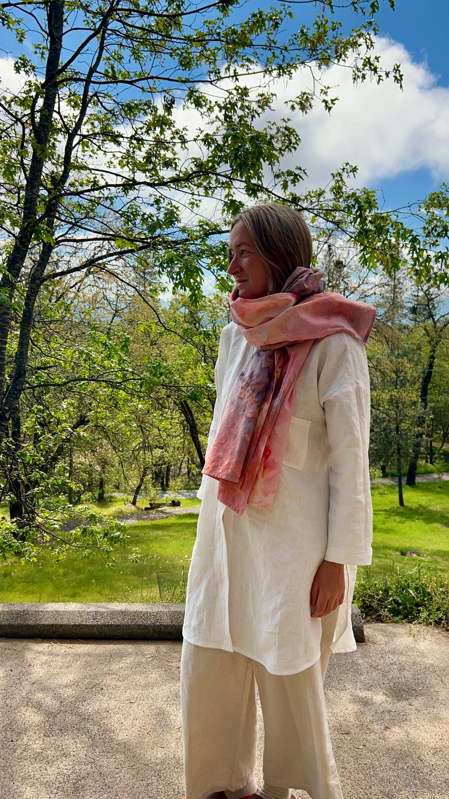 Oversized Scarf in Ice Dye