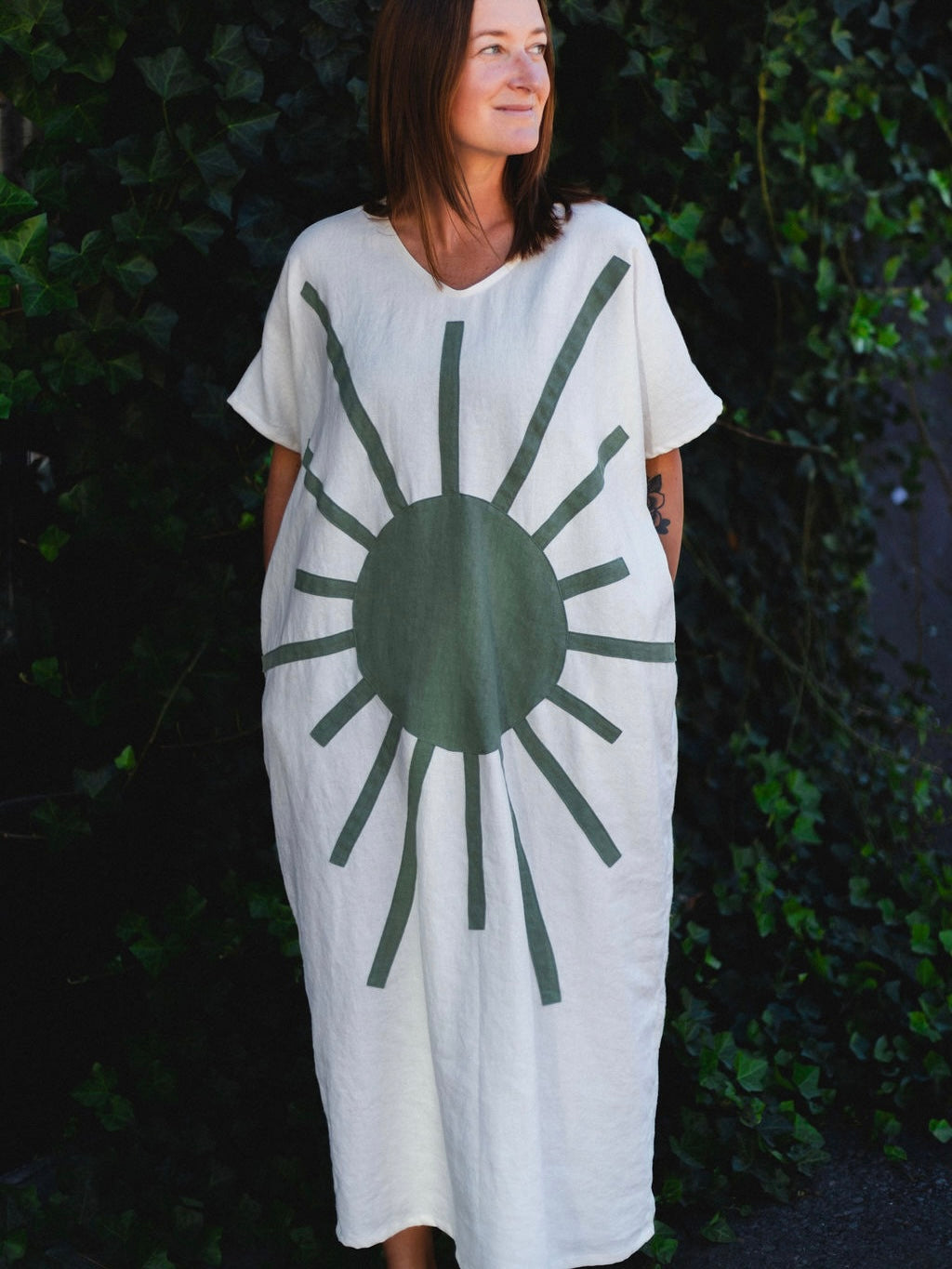 Sun Flower Kaftan Dress