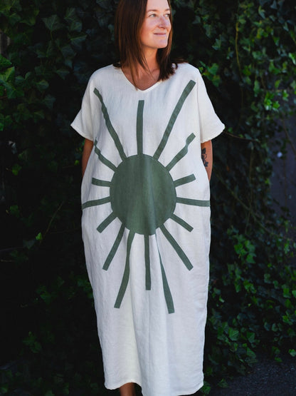 Sun Flower Kaftan Dress