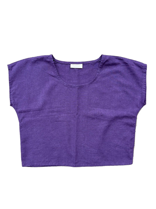Sage Top in Plum Hemp