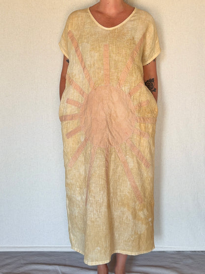 Sun Flower Kaftan Dress