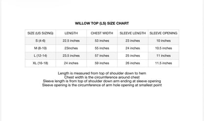 Willow Top (long sleeve)