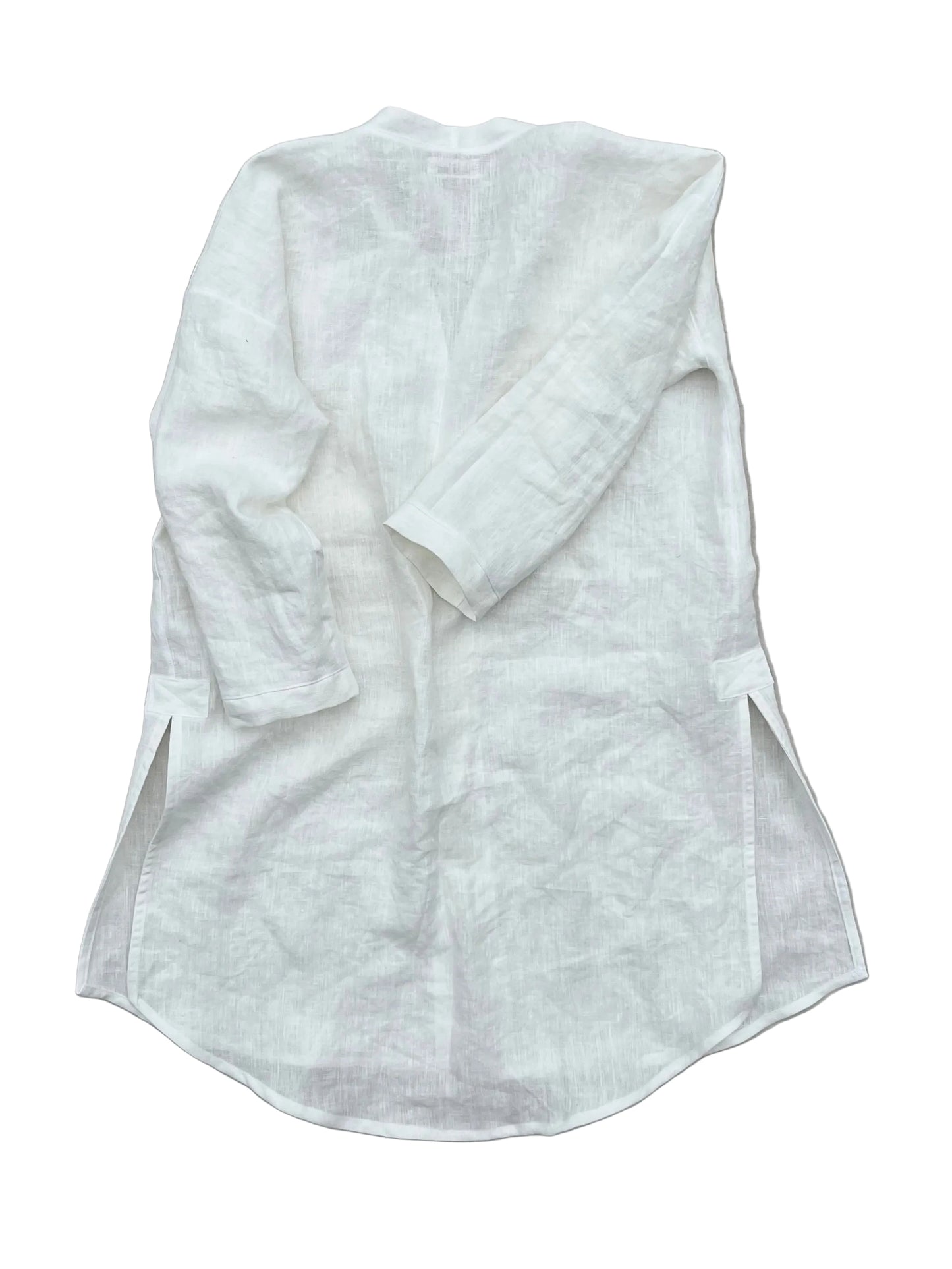 White linen shirt on a gray background