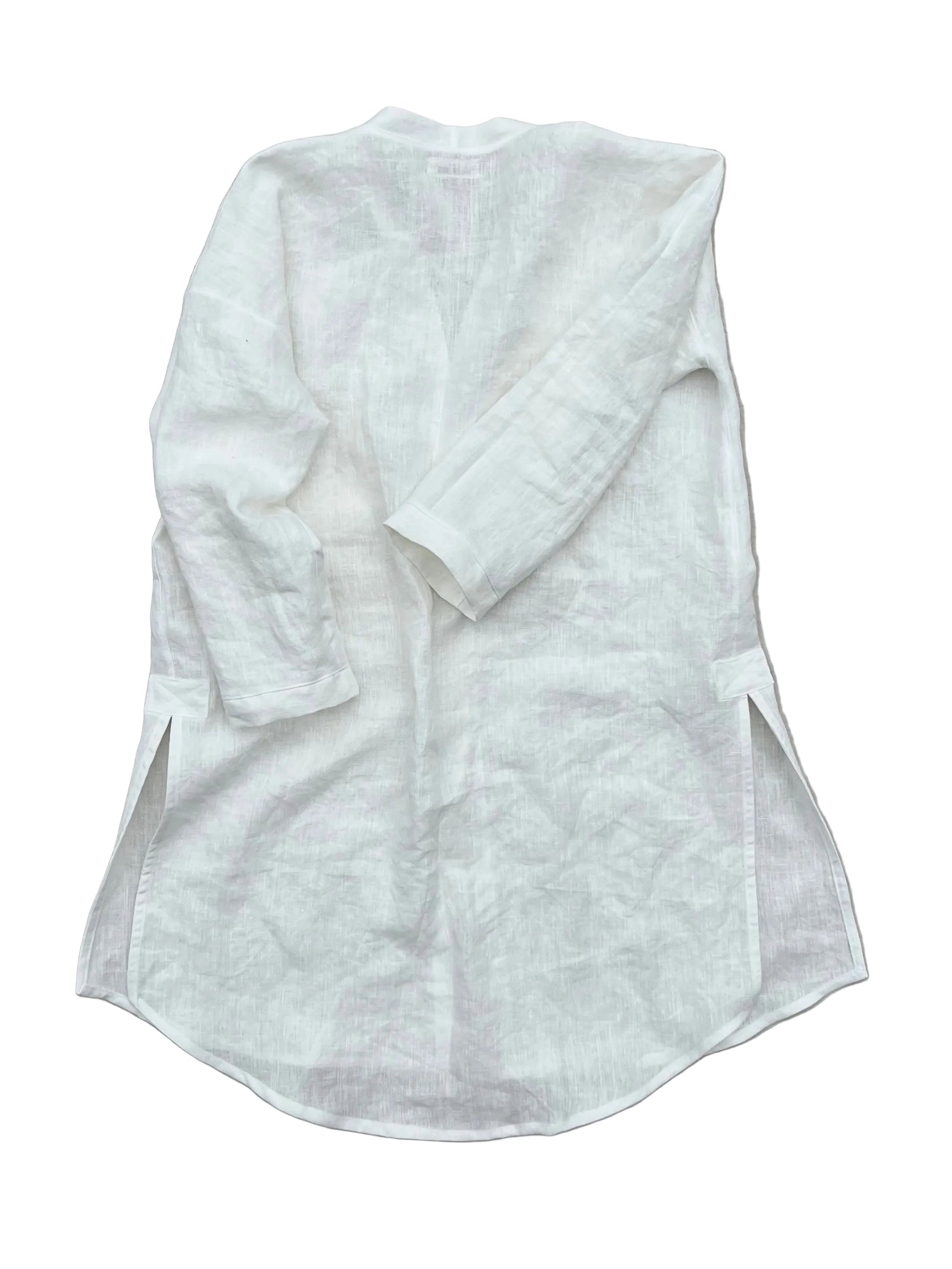 White linen shirt on a gray background