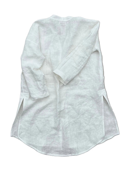 White linen shirt on a gray background