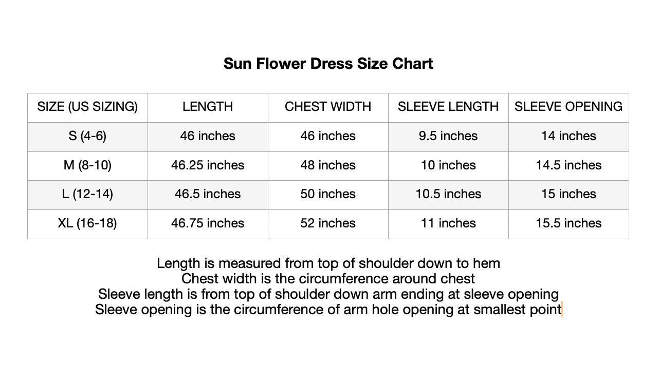Sun Flower Kaftan Dress