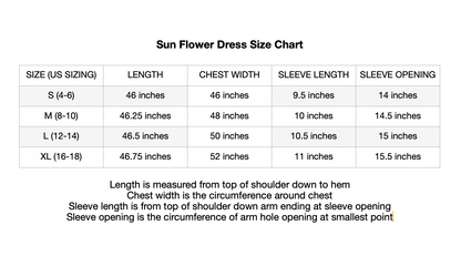 Sun Flower Kaftan Dress