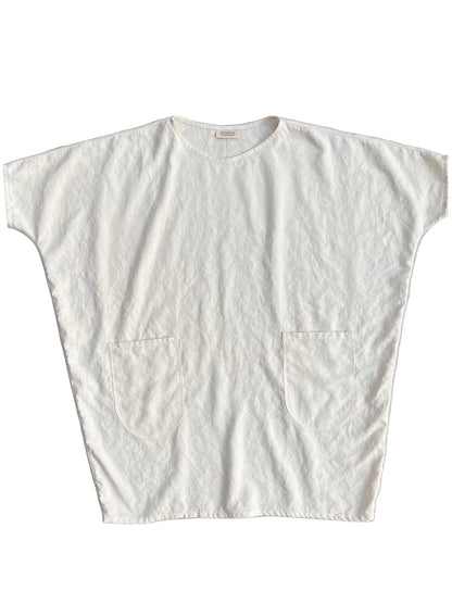 White tunic dress with pockets 